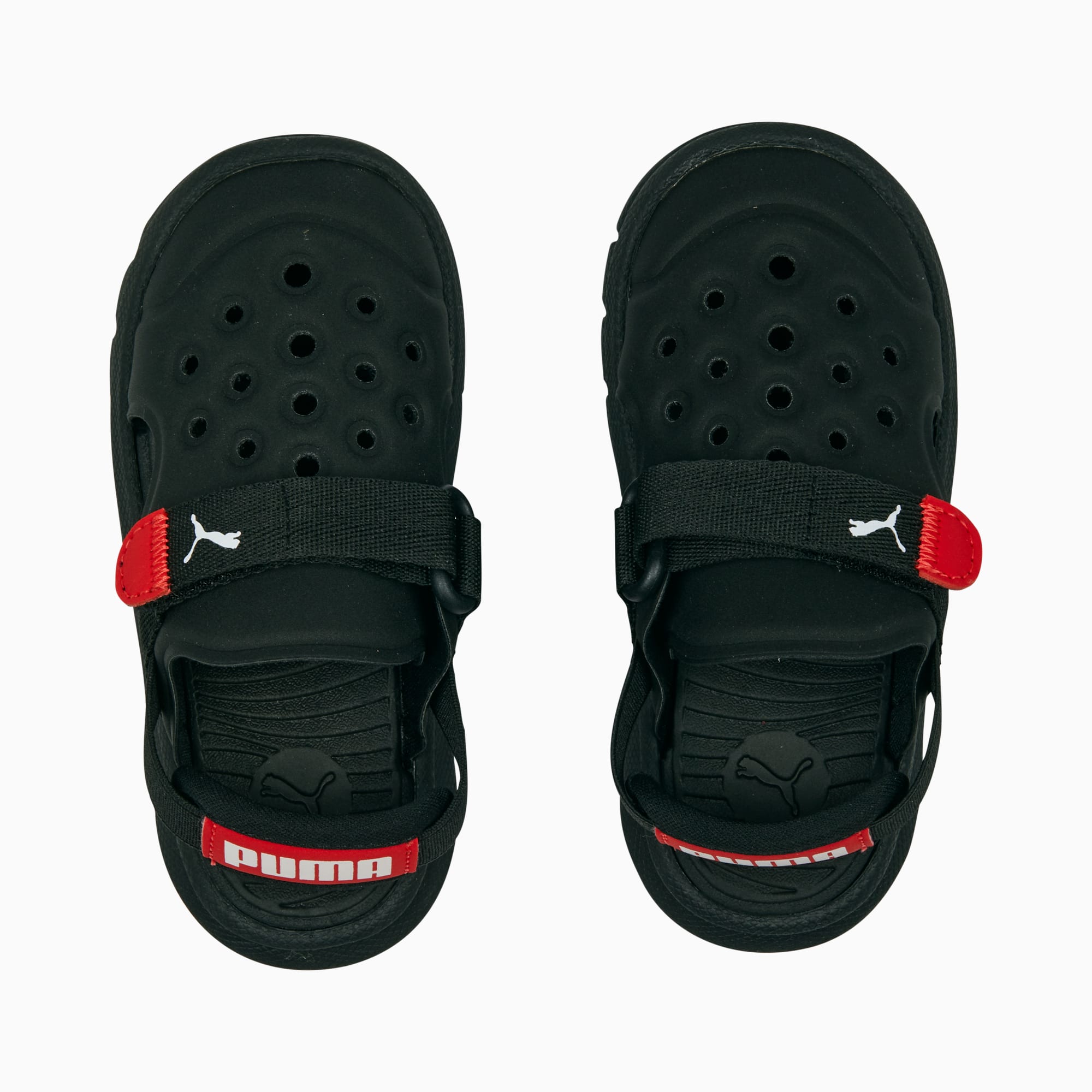 PUMA Evolve sandalen met alternatieve sluiting, Wit/Zwart/Rood